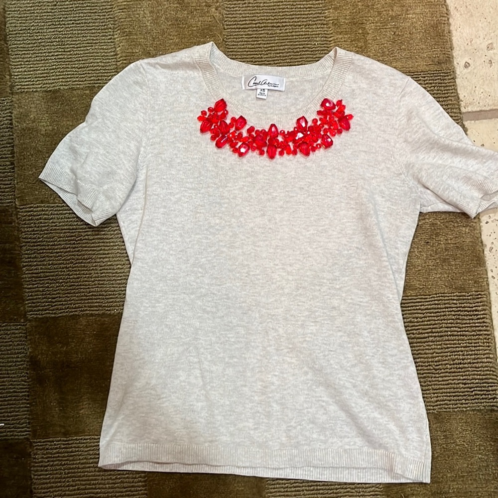 Crystal embellished top.
